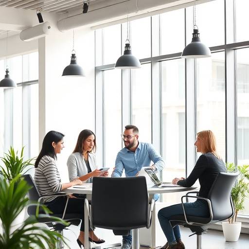 AccuPro Financials team collaborating in a modern office environment.
