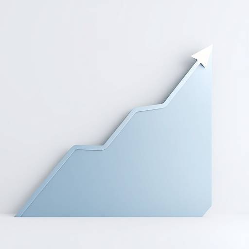 Graph showing upward financial trends.