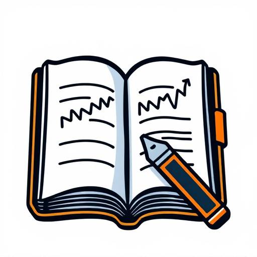 Icon representing bookkeeping and financial reporting