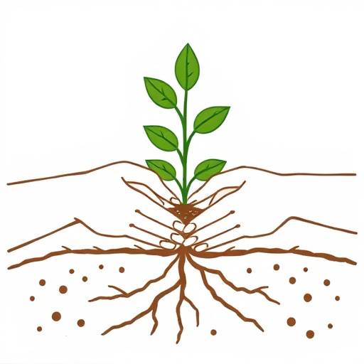 Illustration of hands holding a seedling, symbolizing growth and community support
